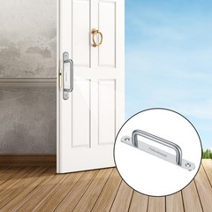 2 Pcs Barn Door Handles, Sliding Pull 6.30 inch, Silver