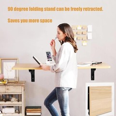 Wall Table Fold Down Hinge,90 Degree Self-Locking Folding Hinge,Save Space Drop
