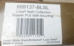 Brizo 699137-BLSL Litze 4-1/4 Inch Handle Cabinet Pull Matte Black Luxe Steel