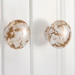 Vintage Marble Porcelain Kitchen Cabinet Handles Antique Cupboard Door Knob Pull