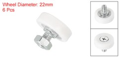 6 Pack 22mm Drawer Rollers Plastic Drawer Pulley Replacement Wheels Bearing