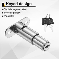 Drawer Desk Cabinet Push Plunger Lock 3/4″x1-9/16″ Cylinder Keyed Alike
