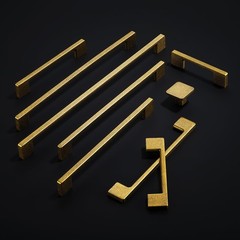 5 Pack Classic Cabinet Handles-8.81″/224mm Screw Spacing Antique Brass Furnit…