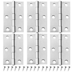SYMI SMMR 6 PCS 2.5 inches Stainless Steel Butt inches-6PCS, Silver