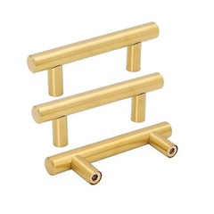 15 Pcs 2-1/2in Hole Center Brushed Brass Cabinet Handle Pull LS201GD64