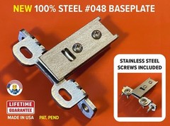 6x SOLID STEEL Grass Hinge #048 Base Plates + 1x 1006-30 Sprig Loaded Hinge