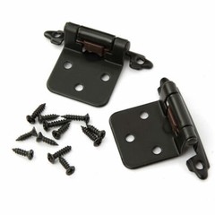 Overlay Cabinet Door 1/2 inch Hinges Self-Closing Face Mount Hinge W/Screw Lot