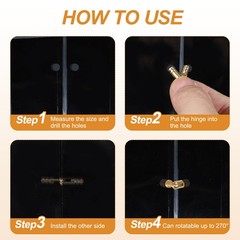 20 Pcs Brass Hidden Cylinder Hinges 4 x 20 mm Invisible Hinge 270 Degree
