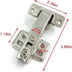 2 Pieces of 90-Degree Blind Corner Cabinet Hinges, Soft-Close Concealed Hinges f