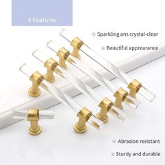 Peaha 30pk Brass Drawer Pulls 4in Gold Matte