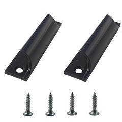 2 PCS 3 Inch Hole Center Window Sash Lift Handle Aluminum Alloy Pulls Black