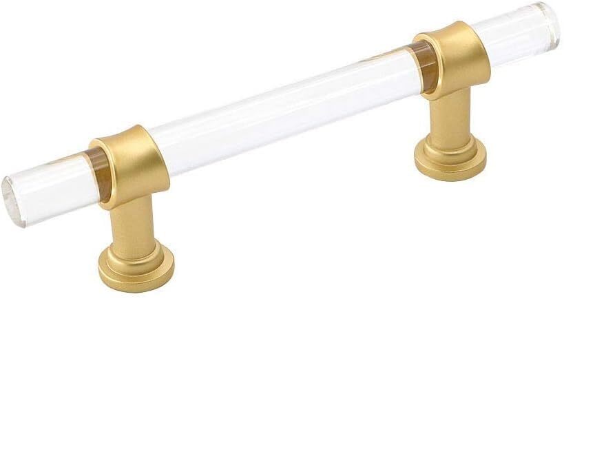 10 Pack 5 Inch Kitchen Cabinet Handles Gold Drawer Pulls Crystal Acrylic with…