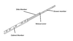 Set of 10 Soft-Close Ball Bearing Drawer Slides Full Extension 12″-24″ 100lb