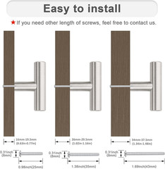 6 Pack Brushed Nickel Stainless Steel Kitchen Cabinet Knobs 2 Inch(50Mm) Length
