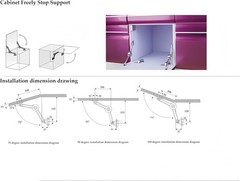 Cabinet Door Lift Stay Support Hinge Damper, 2Pack | Supports Up to 20KG,