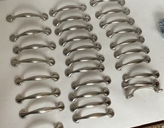 *30 Pack* Cabinet Hardware Satin Nickel Handle Pulls 3 inch hole to hole