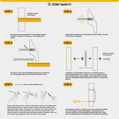 Goldenwarm 10 Pack Cabinet Handles Black and Gold Cabinet Pulls 5 Inch Hole C