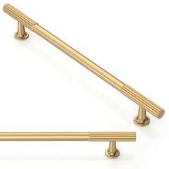10 Pack Brushed Brass Cabinet Pulls 7.5 Inch(192mm) Kitchen Cabinet Handles S…