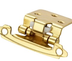 50 Pack (25 Pairs) 1/2″ Overlay Cabinet Hinges, Self-Closing Semi-Concealed Face