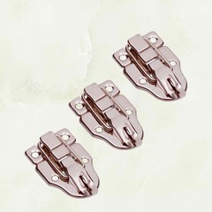 3Pcs Durable Iron Bag Latches Silver Box Packing Buckles for Luggage Travel
