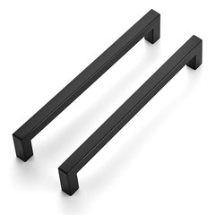 Ravinte 3~Pack Matte Black Square Cabinet Pulls 7~1/2 in Hole Centers