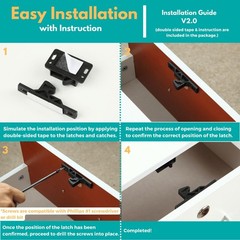 RV Drawer Latches and Catches, 12 Pack Cabinet Door Catches,…