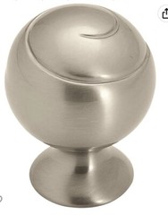 20 Amerock Swirl’Z Satin Nickel Spiral 1-1/8 In. Cabinet Knobs