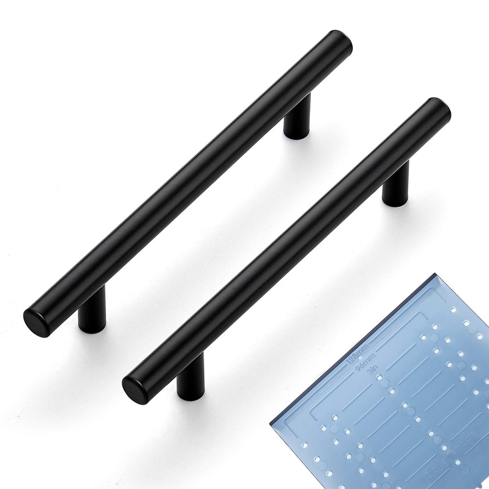 32 PCS 7.38″ 73/8 Matte Black Stainless Kitchen Drawer Cabinet Handles Pulls