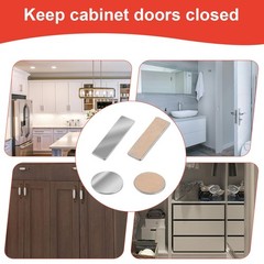 8 Sets Magnetic Cabinet Door Catch, Stainless Steel Cabinet Door Magnets No D…