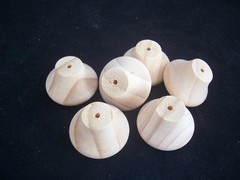 Set of 25 New Cabinet Knob Pull 1-3/8″ Dia Unfinished Sanded Pine Wood