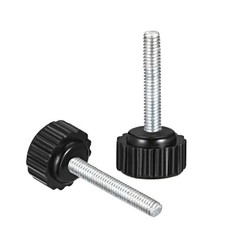 10 X M4 x 25mm Male Thread Knurled Clamping Knobs Grip Thumb Screw on Type