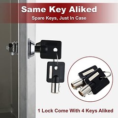 RV Locks for Storage Door 1 1/8 INCH, 1 1/8″ Pack of 5 Locks & 6 Key Alike