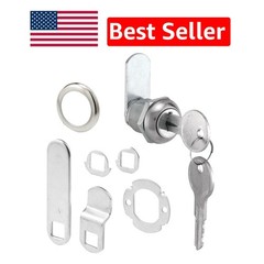 Stainless Steel U 9941 Cabinet Lock with 3 Cams, Keys & Fasteners, Easy Install