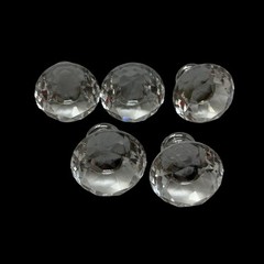 5 Crystal Diamond Drawer Knobs Door Pulls Retro Screws Furniture Flips Glam