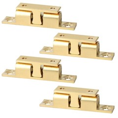 Alise Brass Double Roller Catch Cabinet Latches Door Catch 67mm,Gold,4Pcs