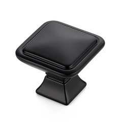 5 PCS Matte Black Square Single Hole Cabinet Arch Knobs Drawer Pull Hardware