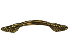 H-70 Lot of 8 Antique Brass Toned Drawer or Cabinet Pulls, Handles, Wheat Design