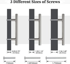 6 Pack 2-1/2″ 64mm Hole Center Cabinet Handles, Brushed Nickel Cabinet Pulls,…