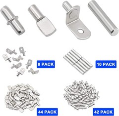 Nickel Plated Shelf Support Pegs Kit – 4 Styles for Reliable Shelf Stability