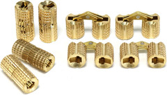 8Pcs Brass Barrel Hinges Hidden Invisible Cabinet Furniture Hinges, 8Mm 180