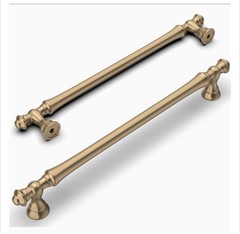 6 Pack 7.5 Inch Hole Centers Champagne Bronze Solid Cabinet Pulls Drawer Handles