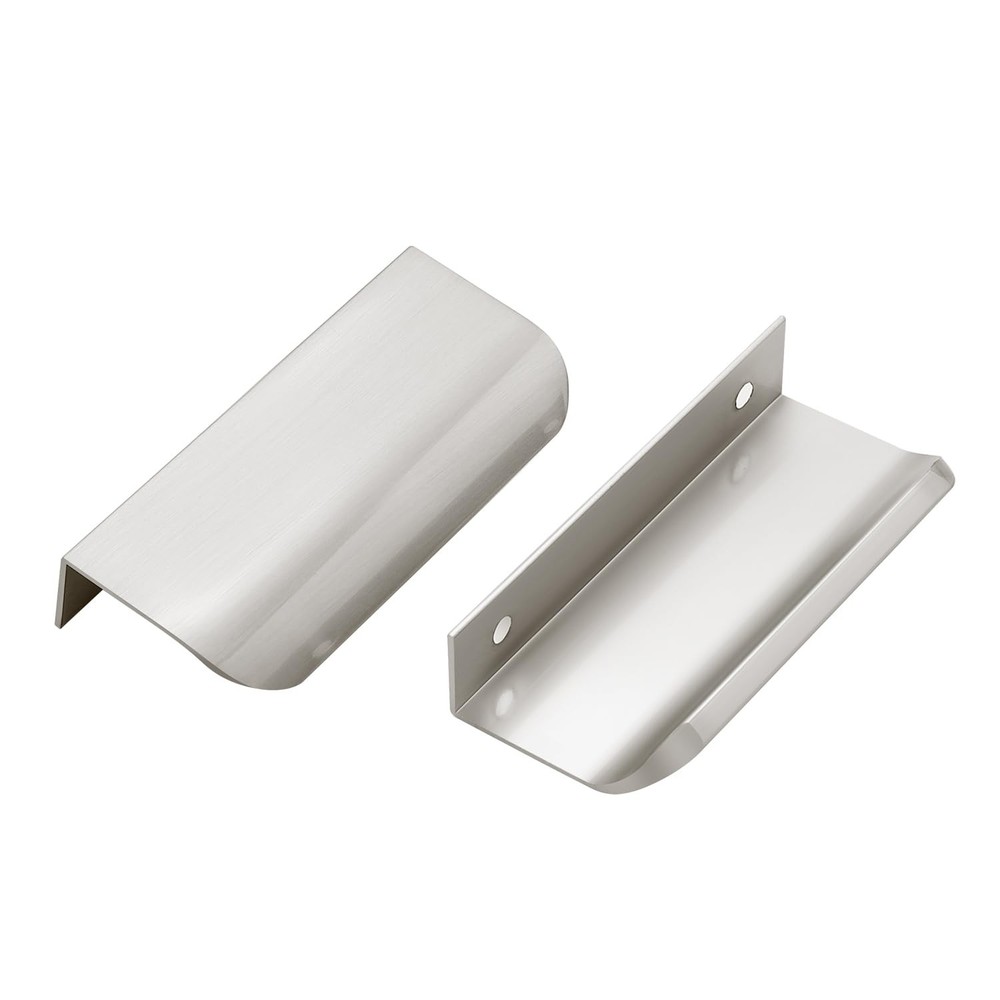 10 PCS Silver Brushed Nickel Cabinet Finger Edge Pulls 80mm/3.15 Inch