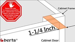 60 Pieces 11/4 Inch Overlay Soft Closing Face Frame Cabinet Hinges 105 Degree