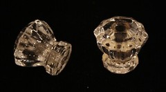 CRYSTAL SET OF 4 FURNITURE / CABINET KNOB / PULLS SIZE 1 1/8″ DIAMETER NEW
