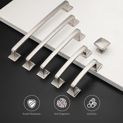 Ravinte Hardware 30 Pack Kitchen Cabinet Handles 3 Inch Hole Center Brushed