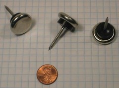 RUBBER-INSULATED NAIL-IN FURNITURE GLIDE, 7/8″ DIAMETER, 1″ NAIL, BRIGHT NICKEL