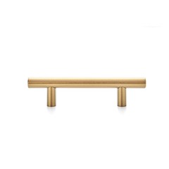 1 PCS Brushed Brass Stainless Steel Cabinet Drawer Handle Pull 3 Hole 5 Inch