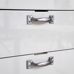 201/304 Stainless Handle Arc Cabinet Drawer Wooden Door Old-fashioned Simple