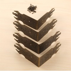 Retro Chest Wine Jewelry Box Edge Corner Protector Guard 69*69*29mm Household