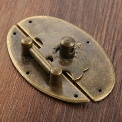 Vintage Wooden Cabinet Chest Jewelry Box Latch Hasps Lock Clasp Latches Hardware